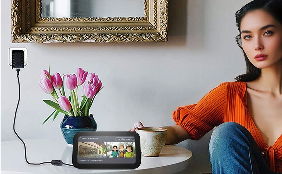 for alexa echo pop spot power cord show 5 power adapter charger